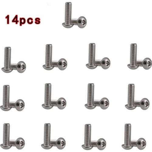 14 PCS Chrome Fender Plastic Bolt For Yamaha banshee blaster warrior raptor 250 350 660 700, yfz450 kodiak wolverine timberwolf