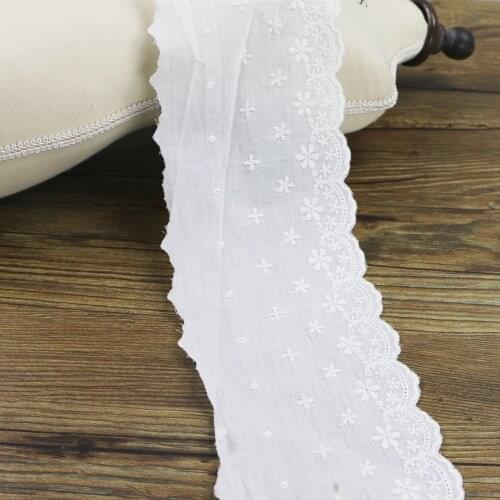 2 yards /10cm white cotton lace handmade DIY garment accessories lace cotton embroidery lace fabric