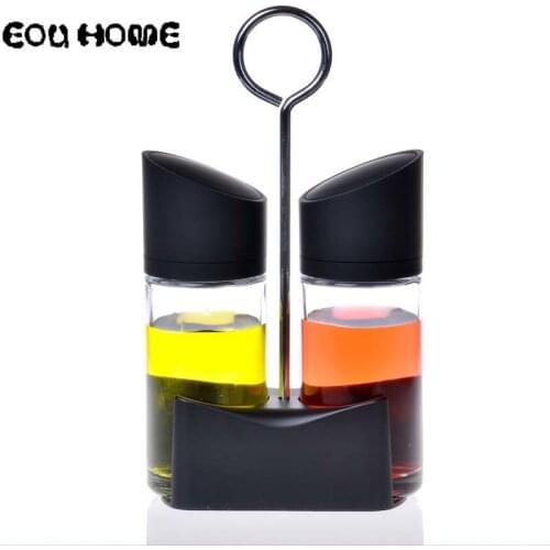 3 Pcs/Set Nordic Style Eco-Friendly Clear Soy Sauce Vinegar Olive Oil Bottle BBQ Dispenser Shaker Kitchen Utensils Seasoning Can