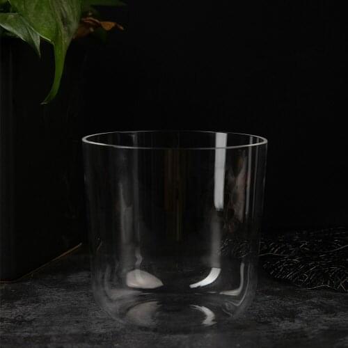 5.75" clear pure quartz crystal singing bowl with perfect F# musical note for Thymus chakras