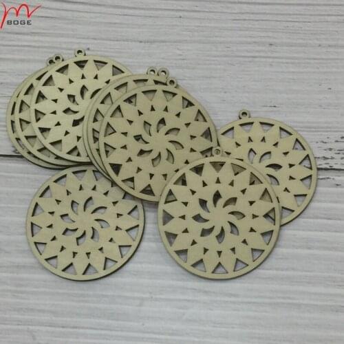 50 pcs laser cut round wood earring blank wood earrings jewelry