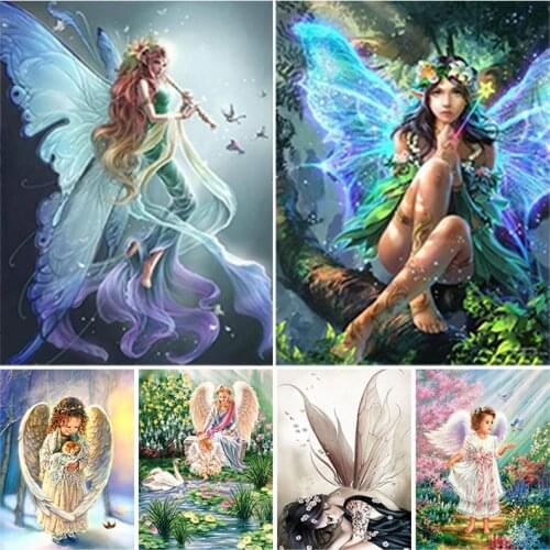 5D Diamond Painting Angel DIY Diamond Embroidery Girl Full Square Drill Mosaic Cartoon Picture Of Rhinestones Home Decoration