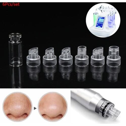 6Pcs Hydra Facial Device Tips Head Replacement For Water Oxygen Skin Cleansing