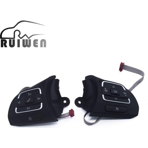 Car Multi-Function Steering Wheel Button Switch MFD for VW Amarok Caddy Golf Jetta Tiguan Touran 2008-2018 5C0959537 5C0959538