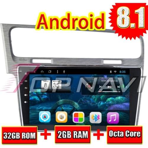 Vehicle Radio Tuner for VW Golf 2014 2015 2016 Android 8.1 10.1'' Topnavi Auto PC Multimedia Player GPS Navigation NO DVD 2 Din