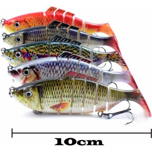 Bionic Fishing Lures T-shaped Tail Fishing Lures Artificial Multi Jointed Sections Artificial Hard Bait Trolling Pike Fish Tool