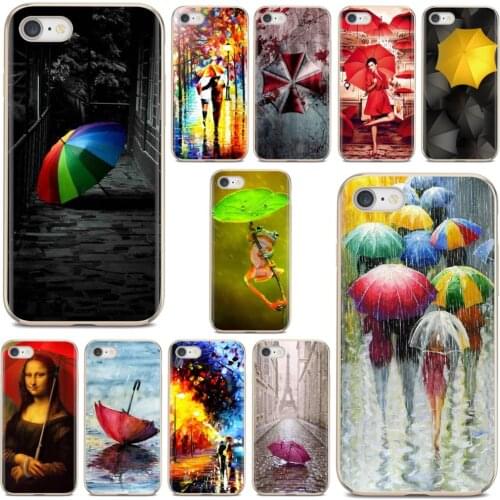 For Samsung Galaxy A3 A5 A7 A9 A8 Star Lite A6 Plus 2018 2015 2016 2017 Multicolor umbrellas emboss Soft Case Covers