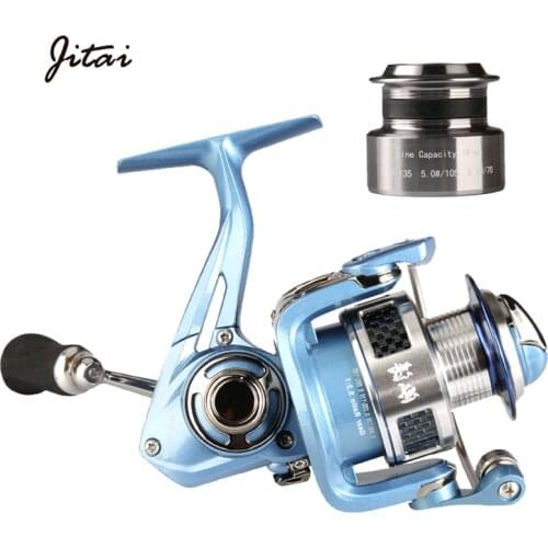 JITAI 12+1BBs Spinning Fishing Reels With Aluminum Spare Spool 13 Ball Bearings Fishing Coils Wheels For Saltwater Sea Fishing