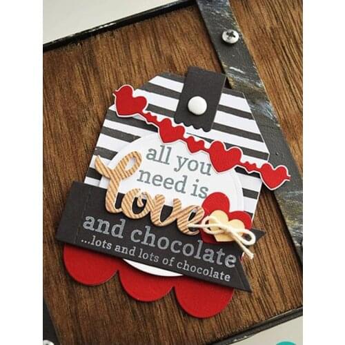 JMCRAFT Love Necklace Decorative Metal Cutting Dies Stencil DIY Scrapbooking Album Embossing Paper Cards Deco Crafts Die Cuts