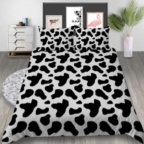 Thumbedding Cow Pattern Bedding Set Queen Size Funny Classic Duvet Cover King Fashion Twin Single Double Unique Design Bed Set
