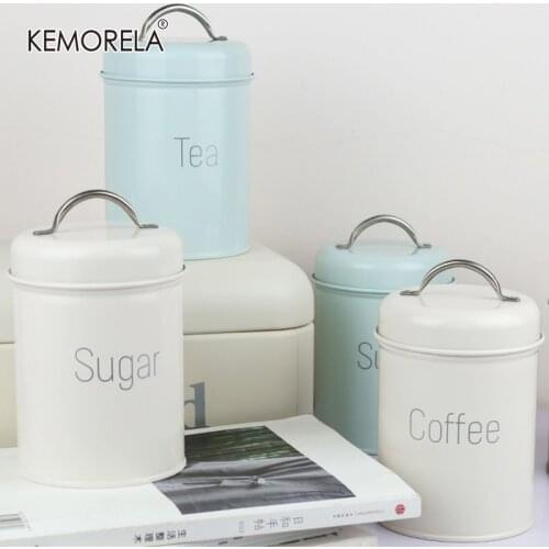 Storage Tank Cover Steel Kitchen Utensils Multifunction Square Box Sealed Cans Coffee Pots Candy Tea Beans Milk Powder Cans