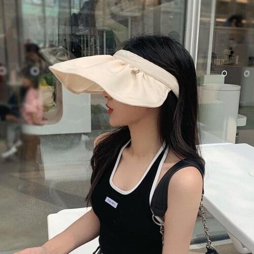 Hot summer sun Hat with adjustable big heads wide-brimmed beach UV protection packable Bucket Hat with