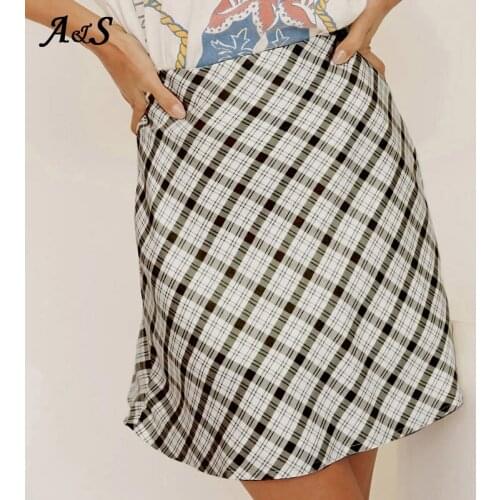 Anbenser Korean Women Plaid Mini Skirt With Zipper Retro A-line Ulzzang High Waist Students Fashion Girls Female Stylish Fit