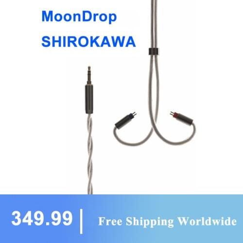MoonDrop SHIROKAWA Gold- Silver-Palladium 0.78 2Pin 2.5/3.5/4.4mm Upgraded Earphone Cable