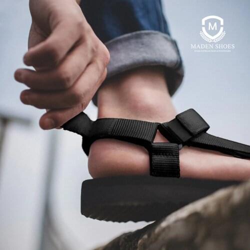 Maden Beach Mens Sandals Gladiator Couple Casual Shoes Personality Black Outdoor Flat Lovers Shoes Men Slippers Sport Sandalia