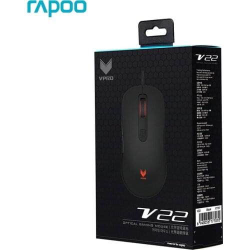 Rapoo V22 RGB Optical Gaming Mouse Wired Mouse with 3000DPI and 7 Programmable Buttons for Mouse Gamer Overwatch PUBG LOL