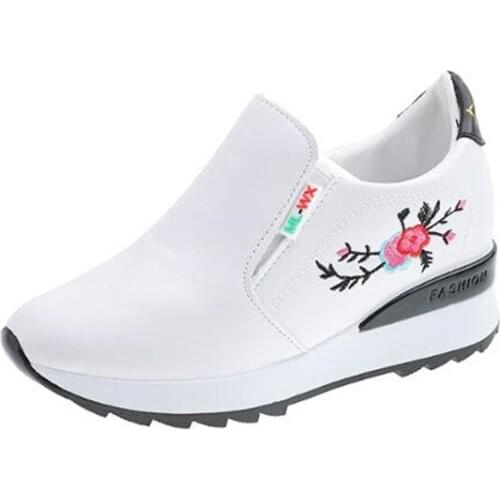 New womens single shoes fashion thick-soled non-slip inner heightening lightweight comfortable casual shoes women