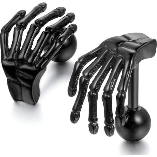 Punk Rock Style Claw Stainless Steel Unisex Stud Earrings Men Fashion Jewelry Women Halloween Creative Gifts Dropshipping