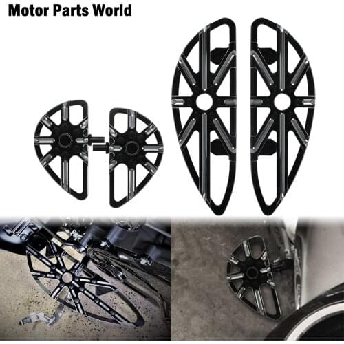Motorcycles Front Rear Driver Passenger Floorboards Footpegs Set For Harley Touring FLHX Street Glide Dyna FXDF Softail Fatboy
