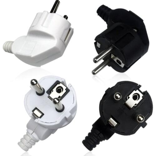 2Pcs,5Pcs,or 10Pcs Rewirable European Power Cord CE Male Plug 250V 16A Industrial Vintage Style Rewire Plug