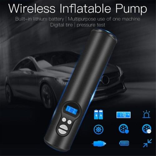12v 72PSI Portable Air Pump Tire Pump Wireless Emergency Lights Multifunctional Tire Monitor For Auto SUV RV Motorcycle Bike