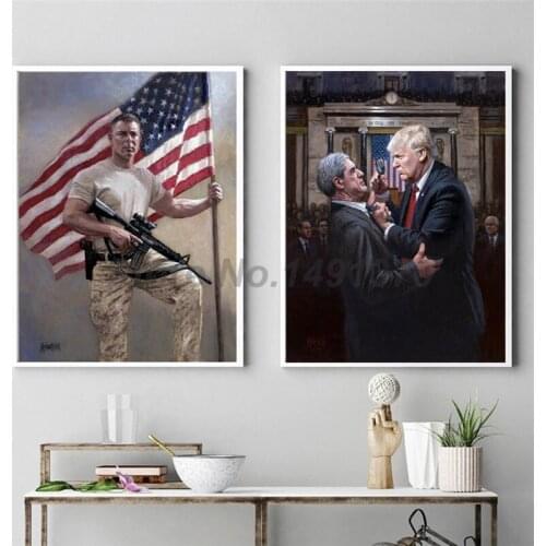 Donalds Trumps Expose The Truth Painting President Posters And Prints Decorative Wall Art Pictures For Living Room Home Decor