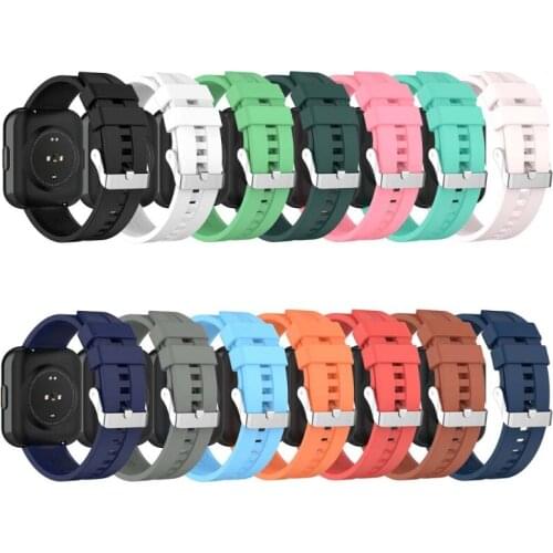 20mm Universal Bracelet Band Strap For Realme Watch Silicone Wristband For Watch GT2 Sport watchband Replacement Belt Smart Watc