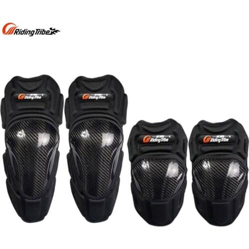 Riding Tribe Motorcycle Knee Guards Carbon Fiber Motocross Racing Protective Gears Moto Leg Protector Motorbike Kneepads HX-P18