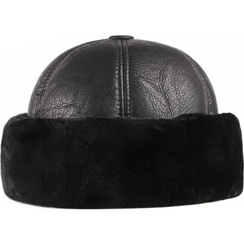 Russia Vintage Hip Hop Men Women Winter Warm Hat Washed Cotton Retro Skull cap Brimless Hat Landlord Breathable Beanie Hat Gorro