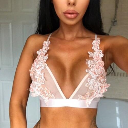 Sexy Bra For Women Embroidery Lace underwear Ultra-thin Breathable Transparent Comfortable bra