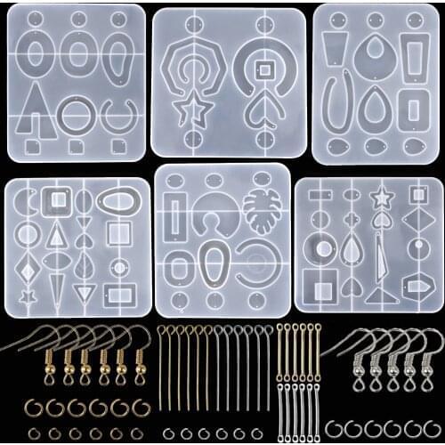 Earring Pendant Silicone Mold For DIY UV Epoxy Resin Molds Jewelry Making Tools Dried Flower Resin Casting Mould Handmade Crafts