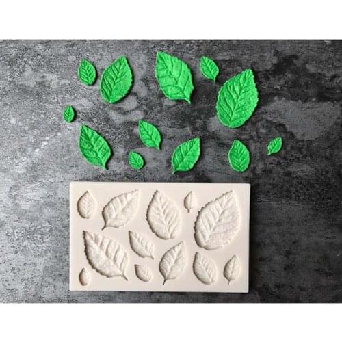 3D Leaves Shape Silicone Cake Mode Chocolate Fondant Cookie Mold Cake Decorating Tools Kitchen Bakingware 5 Types 898931