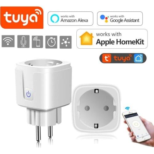Tuya Smart Bulb WiFi Plug For Homekit Bluetooth Home LED Lighting Room EU Smart Socket With Amazon Alexa Google Home
