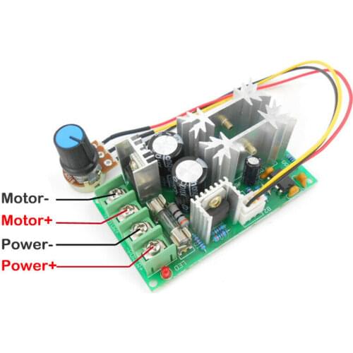 PWM DC Motor Speed Controller Governor 20A Hight Power Converter Module Regulator Adjustable DC 9V-60V 12V 18V 24V 36V 48V DIY