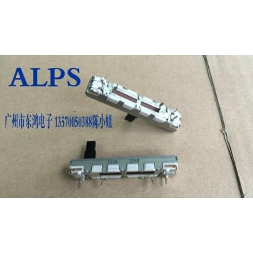 Japan sliding potentiometer single with a tap ALPS 45mm B20K 20KB 4.5cm shaft 10MM trip 30MM switch