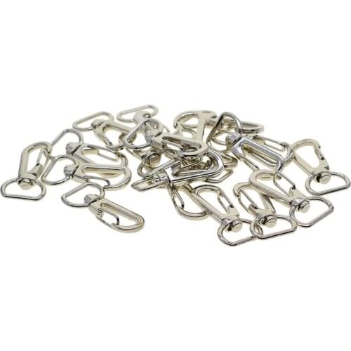 20pcs Metal Swivel Lobster Clasps Lanyard Snap Hook Jewelry Findings Keychain Keyrings DIY Bag Pendant Craft Supplies