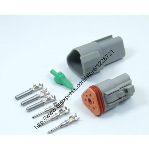 1 Sets Kits DT06-3S DT04-3P 3Pins Male Female Electrical Wire Connector Plug Amphenol Deutsch DT Series Enhanced Seal Waterproof