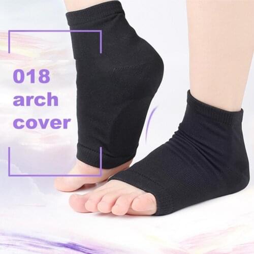 1 Pair Unisex Arch Gel Sock Shock Absorb Skin-Friendly Heel Gel Spa Foot Protector Anti Dry Cracked Socks for Adult