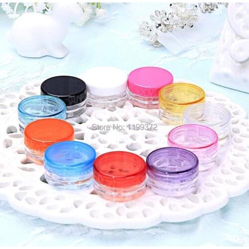 2000pc 3g 5g Round Bottom Storage Eye Cream Cosmetic Pot moisturizer Balm Container Box Case Transparent Clear Tin Jar Screw Lid