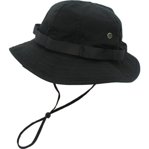 2021 New Mens MOLLE Bucket Hats Hiking Mounting Fishing Sun Hats Caps Cotton Outdoor Fisherman Hat Washable Breathable Smart Cap