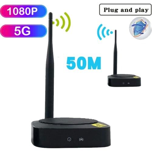 5.8GHz Wireless HDMI Extender 50 Meters Transmission Receiver 1080P HD 5G Wifi HDMI Senders TX RX Plug and play To TV H264