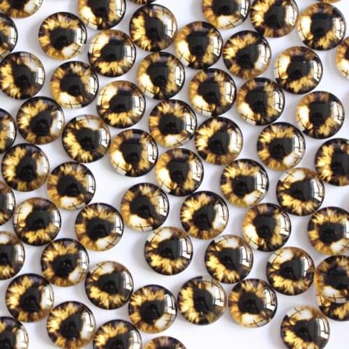6mm 8mm 10mm 12mm 14mm 16mm 18mm 20mm Dragon Eyes Round Glass Cabochon Flatback Photo Dome DIY Making Accessory Pendant Base