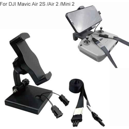 For DJI Mavic Air 2/2S Mavic Mini 2 Drone Accessories Phone Mount Stand Holder Remote Control Adjustable Support For DJI parts