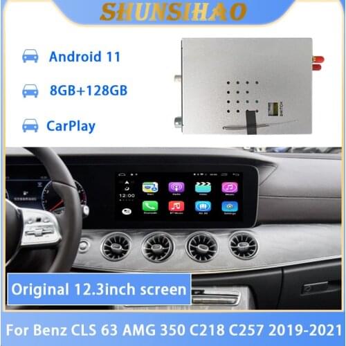 Ouchuangbo car GPS for 12.3" Benz CLS 63 AMG 350 C218 C257 2019 Android decoding box multimedia video interface carplay 128GB