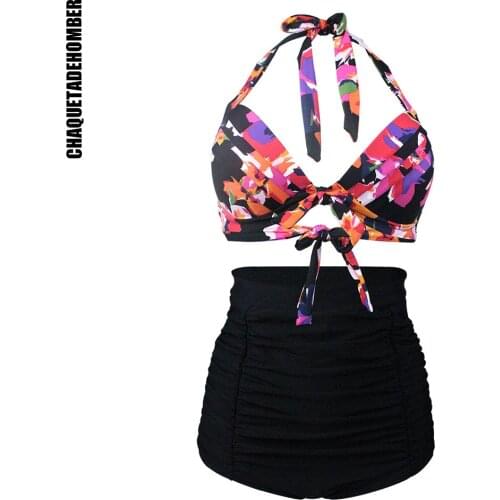 High Waist Bikinis 2021 Bandage Printing Swimsuits Women Sexy Skeleton Beachwear Sports Ribbed Bathing Suits New Swimwear