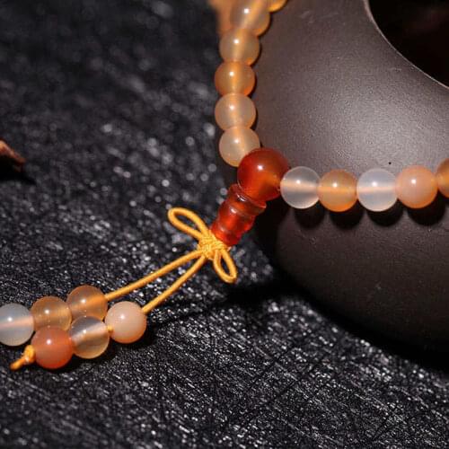 6mm Natural Original Agates 108 Prayer Mala Fashion Stone Beads Bracelets for Girls BRO962