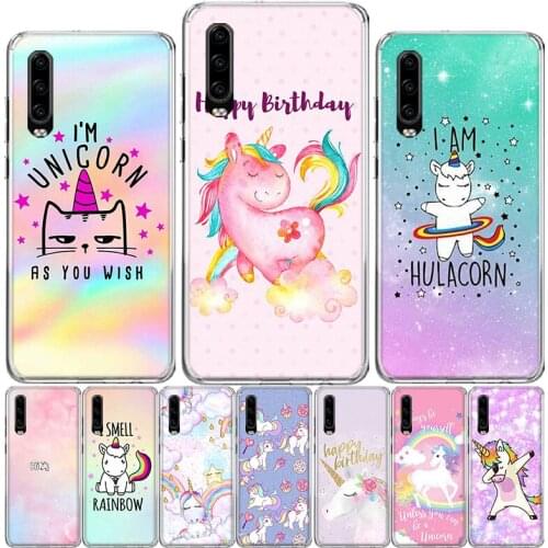Hippo Unicorn Horse Phone Case For Huawei P40 P30 P20 P10 Mate 10 20 30 Lite Pro P Smart Z 2018 Plus 2019 Cover Shell Coque