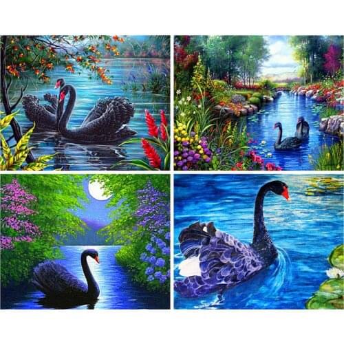 CraftArtGo Painting By Numbers Animal painting On Canvas HandPainted Gift Picture By Number Waterfall Kits Home Decoration