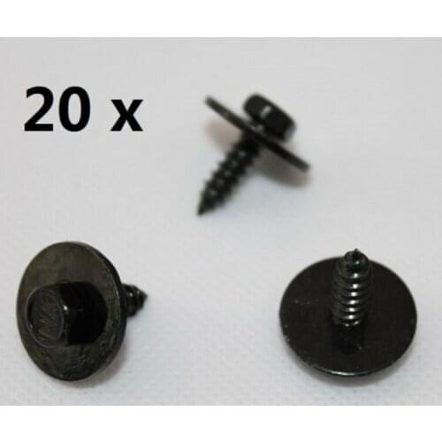 For BMW Self-Tapping Socket Bolt Washer 4.8 x 16mm Black Metal 51718254528 OE