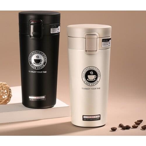 380ml Premium Travel Coffee Mug Stainless Steel Thermos Tumbler Cups Vacuum Flask Thermo Water Bottle Tea Mug Thermos